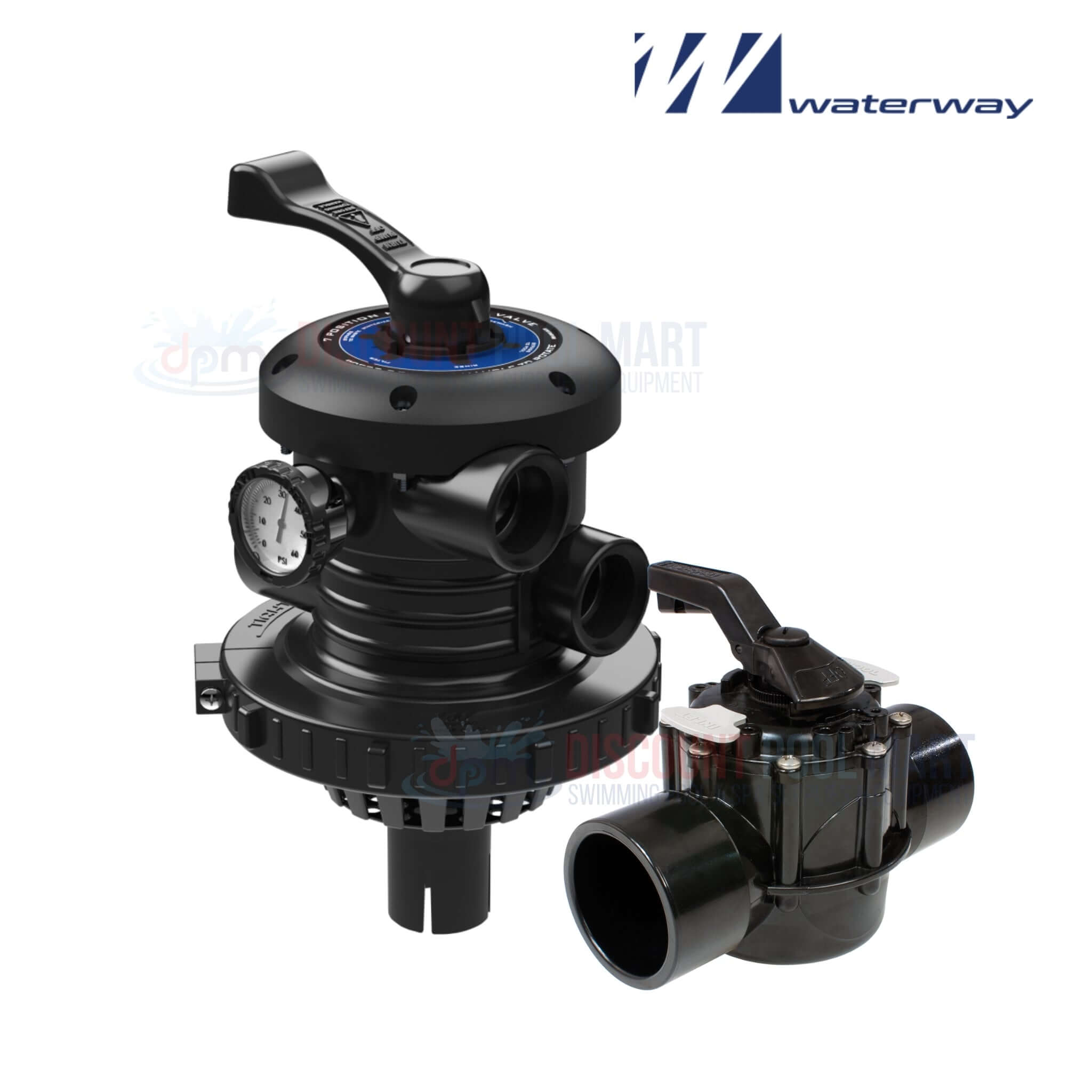 Waterway valves from Discount Pool Mart (DPM) for efficient pool management and maintenance.
