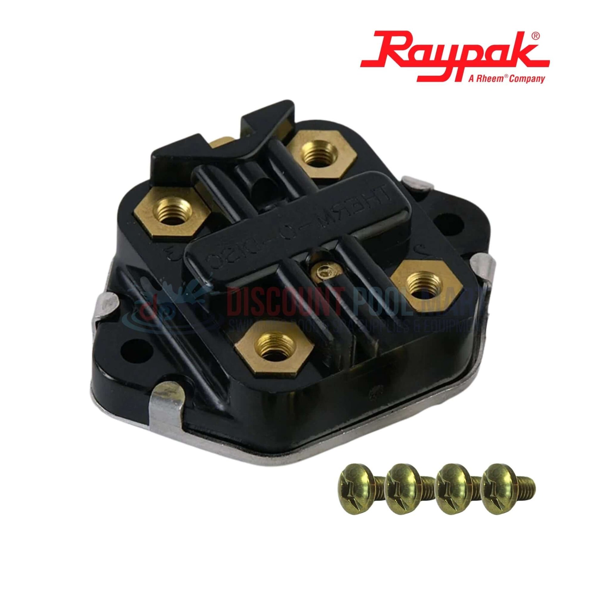 001811F | Raypak ELS 552 & 1102 High Limit Switch, black surface mount with screws, from Discount Pool Mart, for pool supplies.