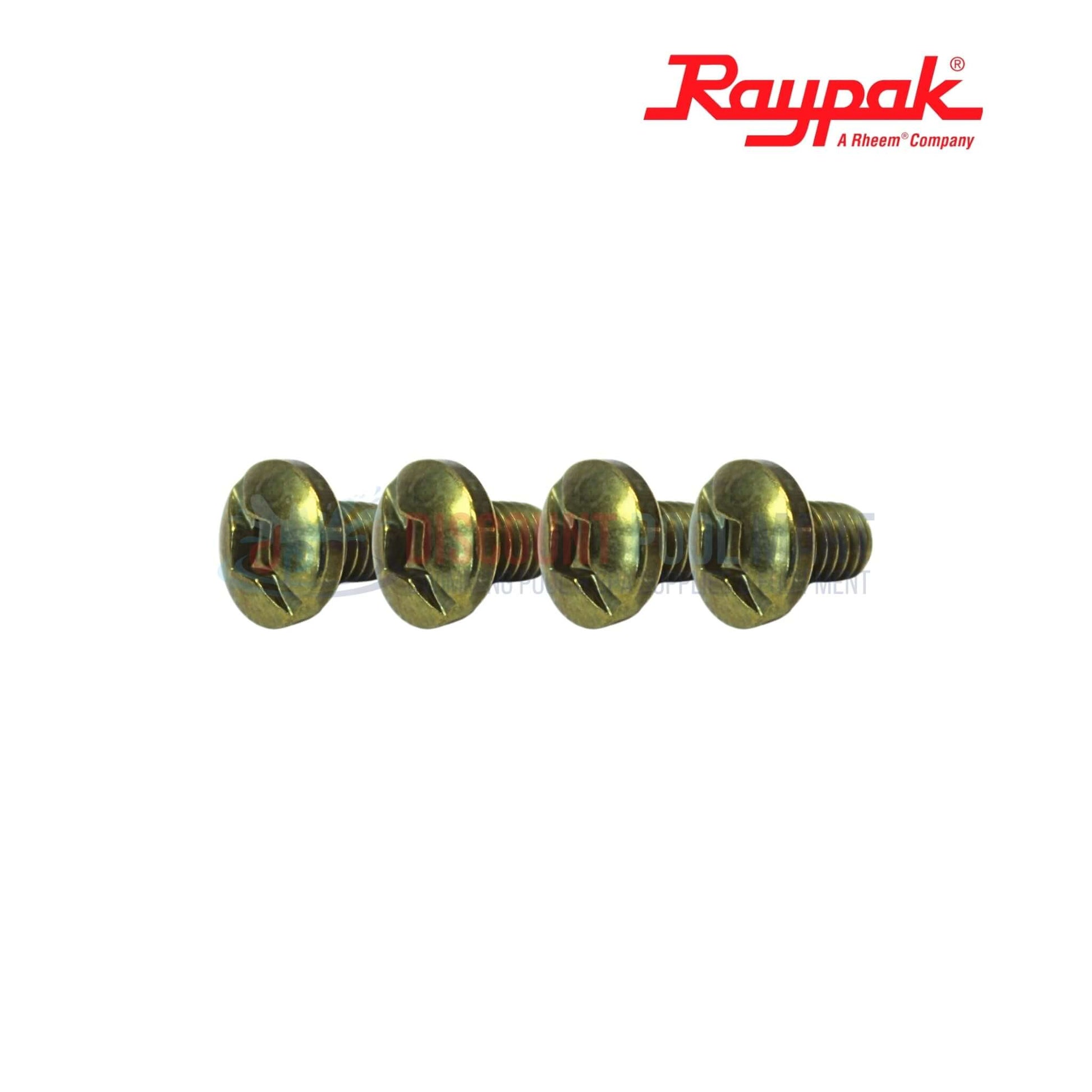 001811F | Raypak ELS 552 & 1102 High Limit Switch screws set, high-quality brass screws for pool equipment, Discount Pool Mart.