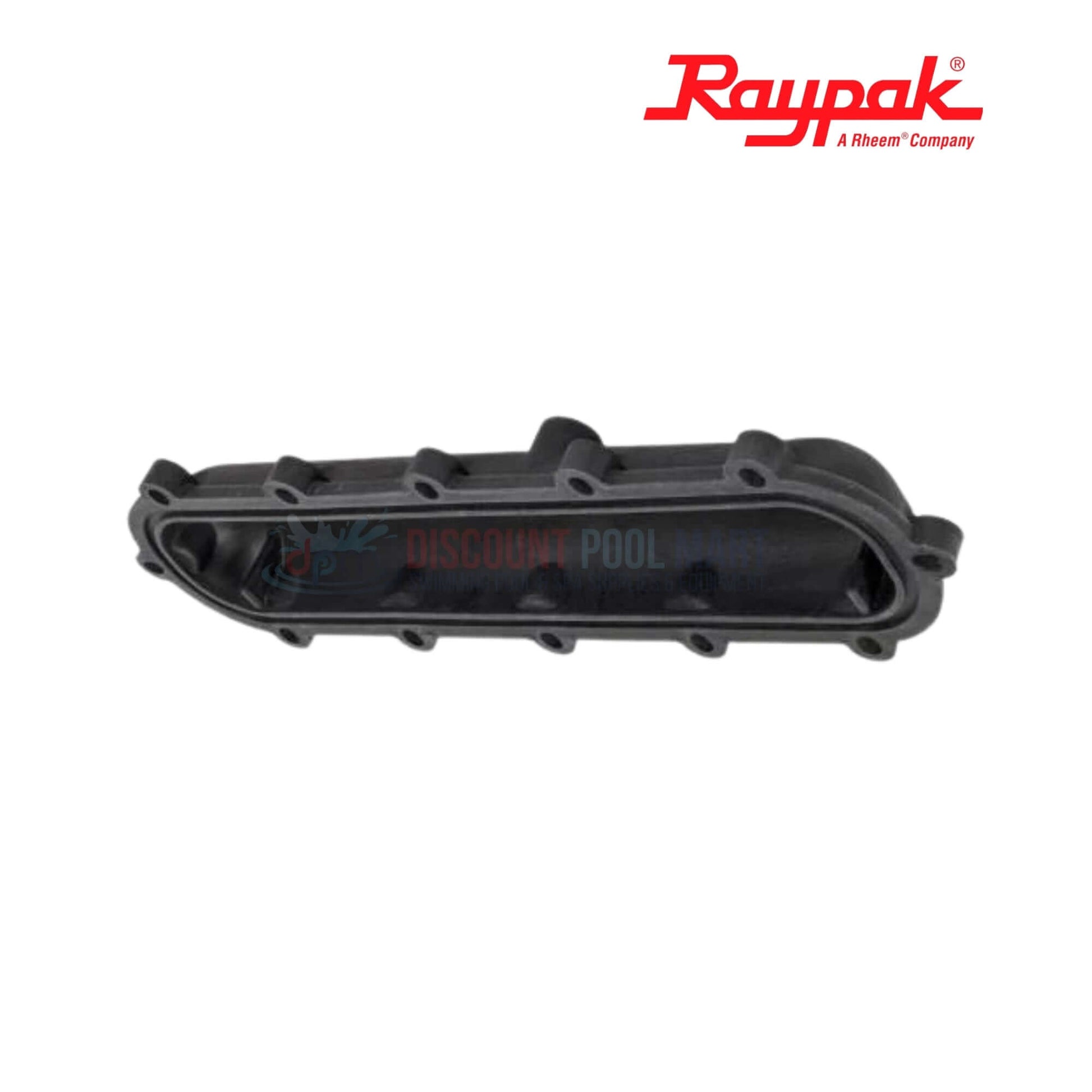 006707F | Raypak 206A-406A Heater Return Header, durable polymer, seals heat exchanger for pool supplies by Discount Pool Mart.