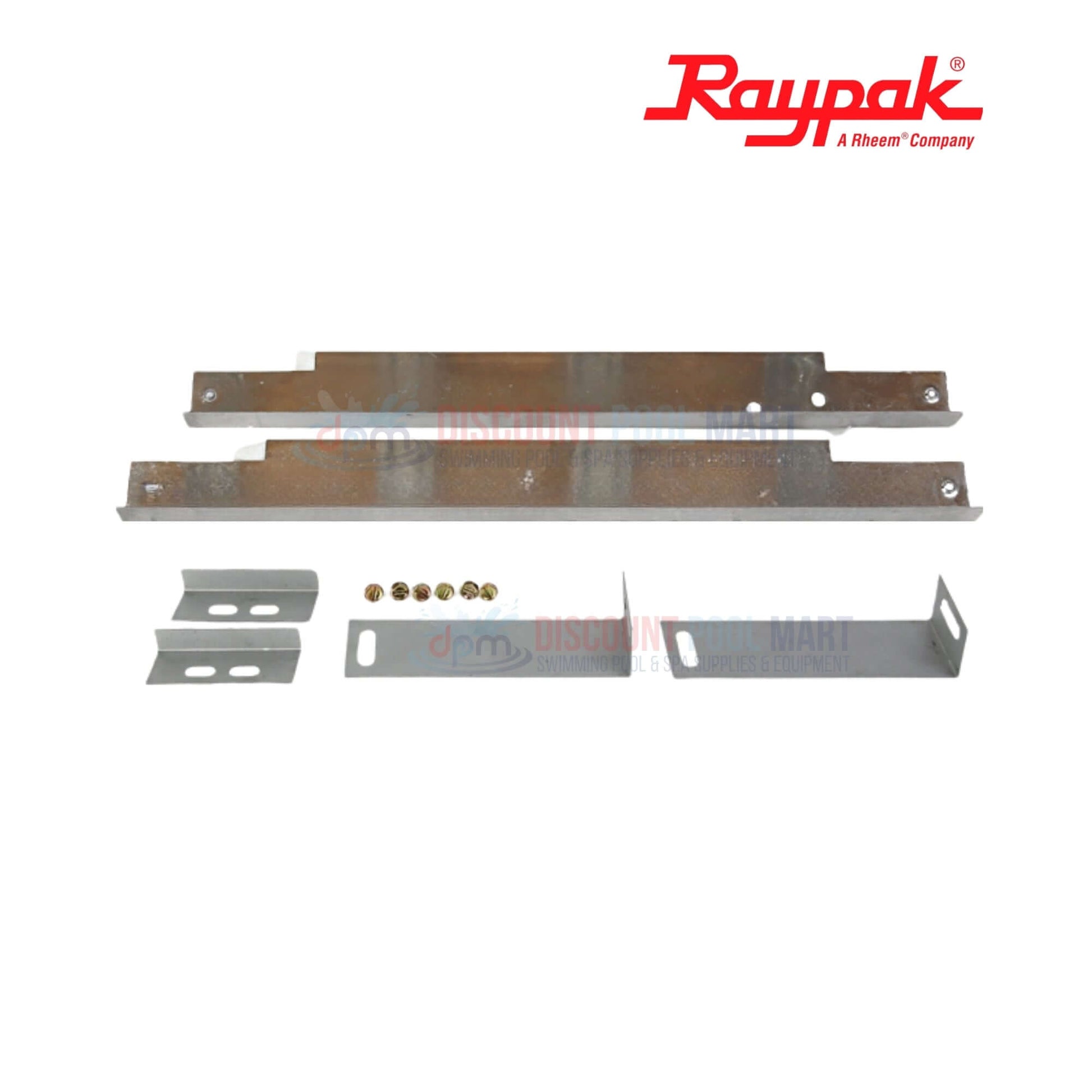 006900F | Raypak 185-405 Heater Insulation Strips kit with metal pieces and screws from Discount Pool Mart for pool supplies.