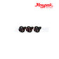 Three black screws for Raypak equipment, essential swimming pool parts from Discount Pool Mart, SKU 007376F.
