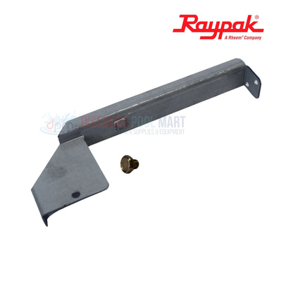 008082F | Raypak R185A-R405B Pilot Mounting Bracket in metal with bolt, ideal for secure installation on heaters from Discount Pool Mart.