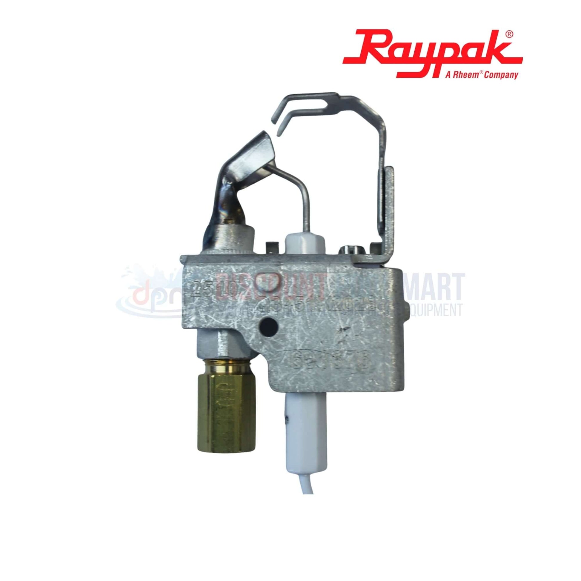 008155F | Raypak R185A-R405B Low NOx Natural Gas Pilot assembly with orifice, electrode, from Discount Pool Mart.