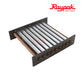 010055F | Raypak 206A & 207A Heater Tube Bundle Copper showing nine copper tubes and baffle, from Discount Pool Mart.