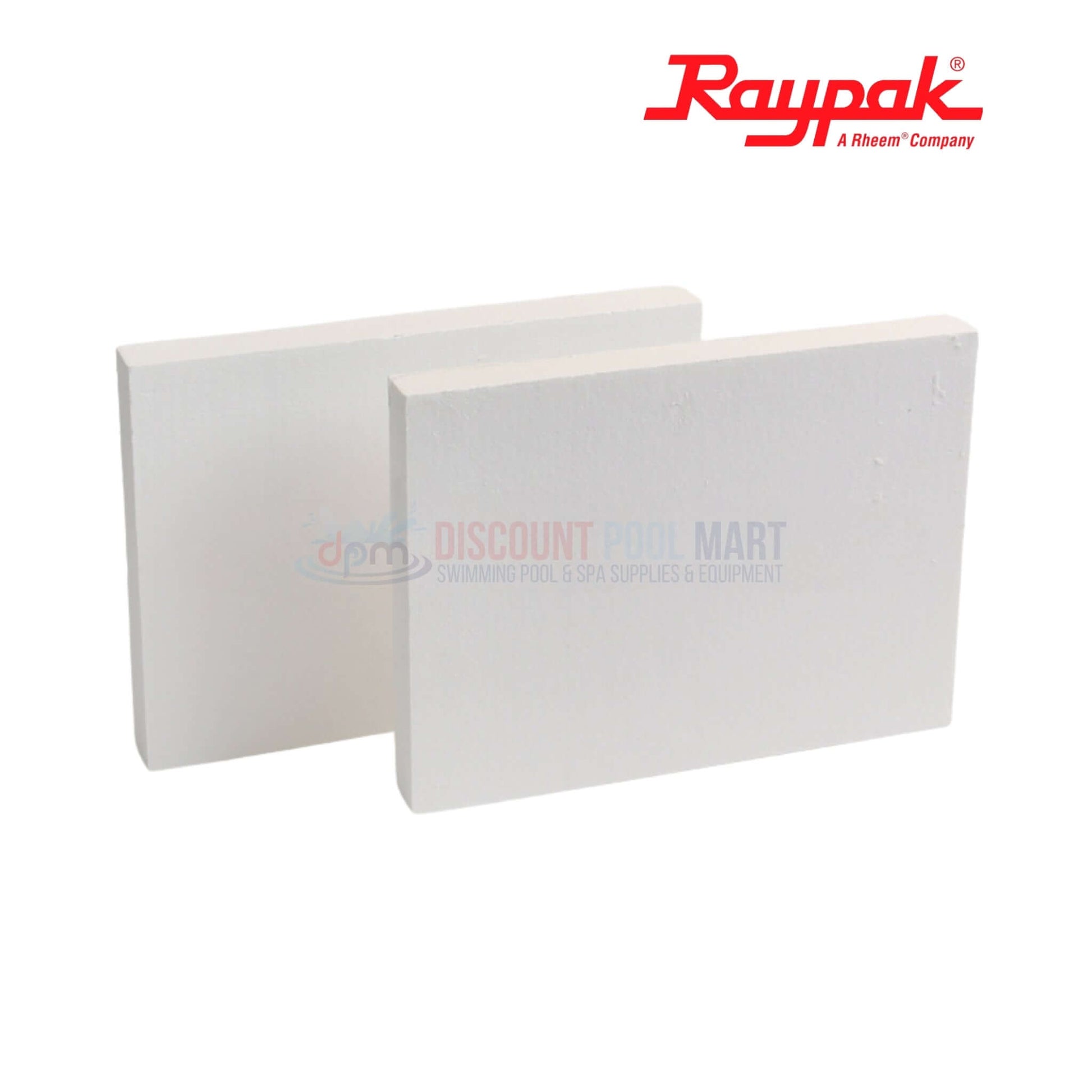 Raypak 010079F | Raypak 207A-407A Left & Right Refractory Common kit, white refractory blocks for pool heaters. Discount Pool Mart.