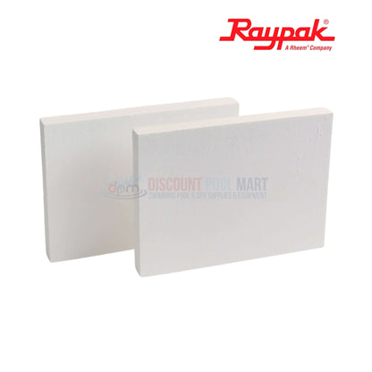 Raypak 010079F | Raypak 207A-407A Left & Right Refractory Common kit, white refractory blocks for pool heaters. Discount Pool Mart.
