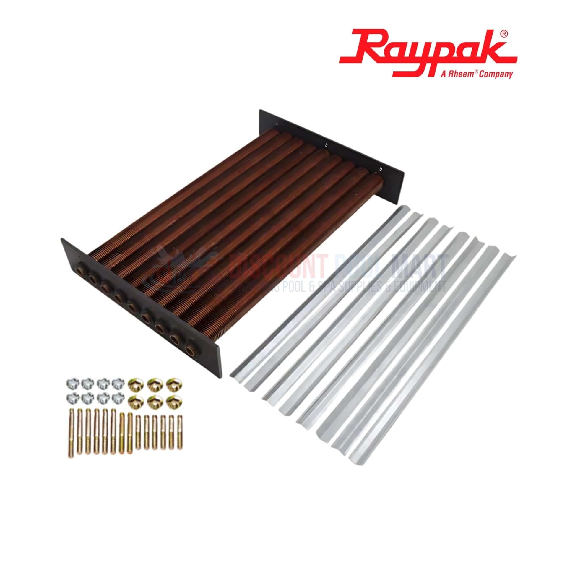 017977F | Raypak ASME 406A/407A Copper Tube Bundle Heat Exchanger with gaskets, hardware, and baffles from Discount Pool Mart.