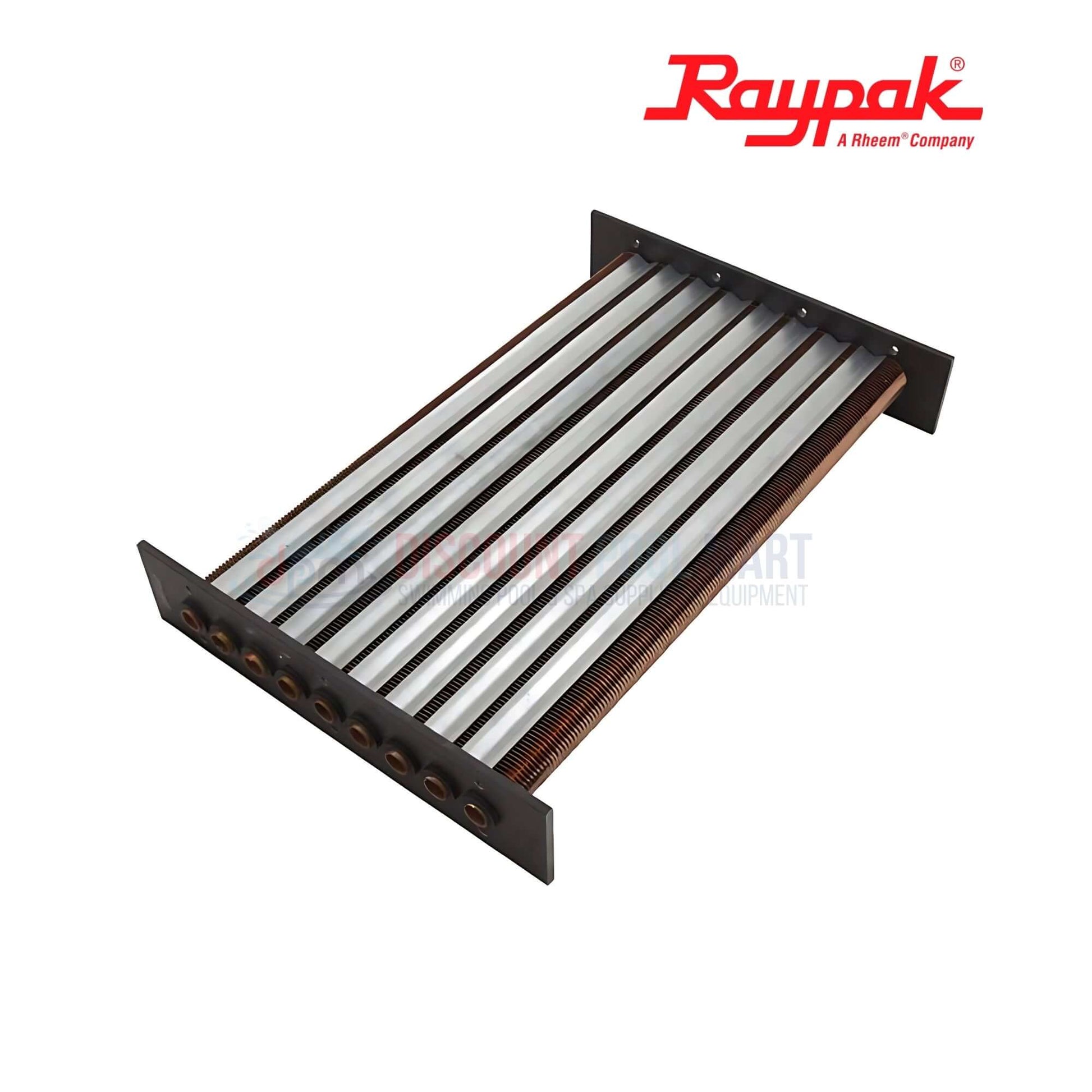 017977F | Raypak ASME 406A/407A Copper Tube Bundle Heat Exchanger for pool heaters, DPM; factory OEM, efficient replacement.