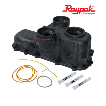 019050F | Raypak Header Kit For Avia 264A & 404A, header assembly with gaskets and seals from Discount Pool Mart.