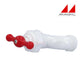 Magic Plastics 0203-07 3/4" MPT PVC Hose Bibb Adapter in white with red handles, ideal for pool and irrigation use, from Discount Pool Mart.