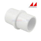 0302-15 | Magic Plastics 1.5" Pipe Inside Connector Coupler in white, showcasing watertight design for pool supplies from DPM.