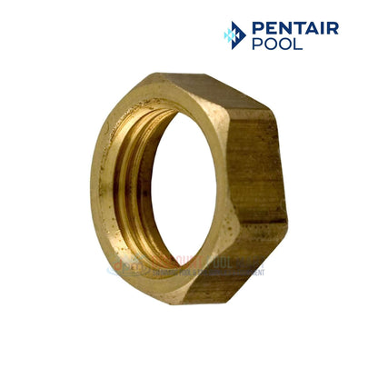 071407 | Pentair Purex CF Hex Nut in brass color, heavy-duty fastener for pool filters at Discount Pool Mart.