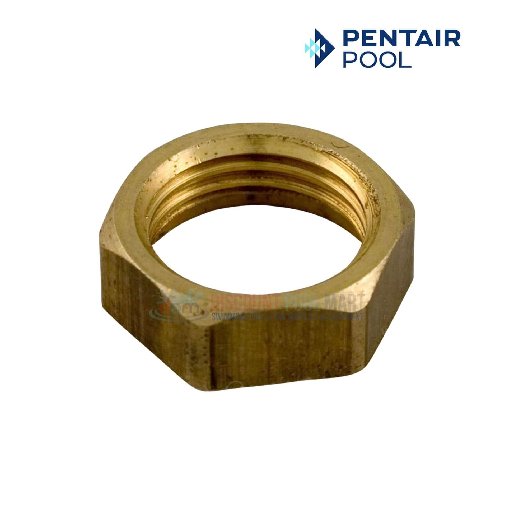 071407 | Pentair Purex CF Hex Nut, a brass replacement fastener for Pentair/Purex CF-series cartridge filters from Discount Pool Mart.
