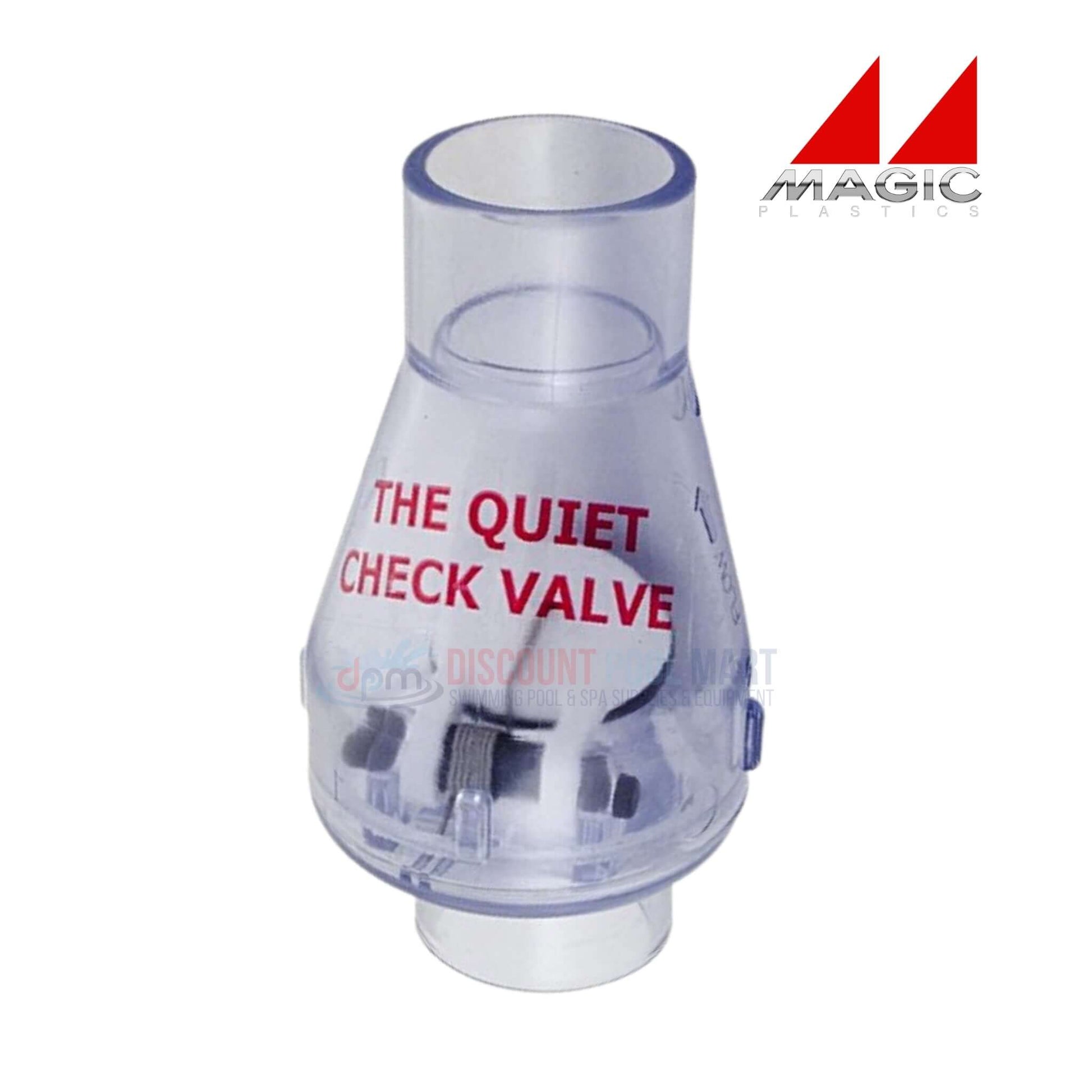 Magic Plastics 0821-10C 1" Slip x Slip Check Valve | Clear check valve for pool supplies at Discount Pool Mart.