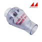 Magic Plastics 0821-10C 1" Slip x Slip Check Valve in clear with visible internal operation, ideal for pool and spa plumbing. Discount Pool Mart.