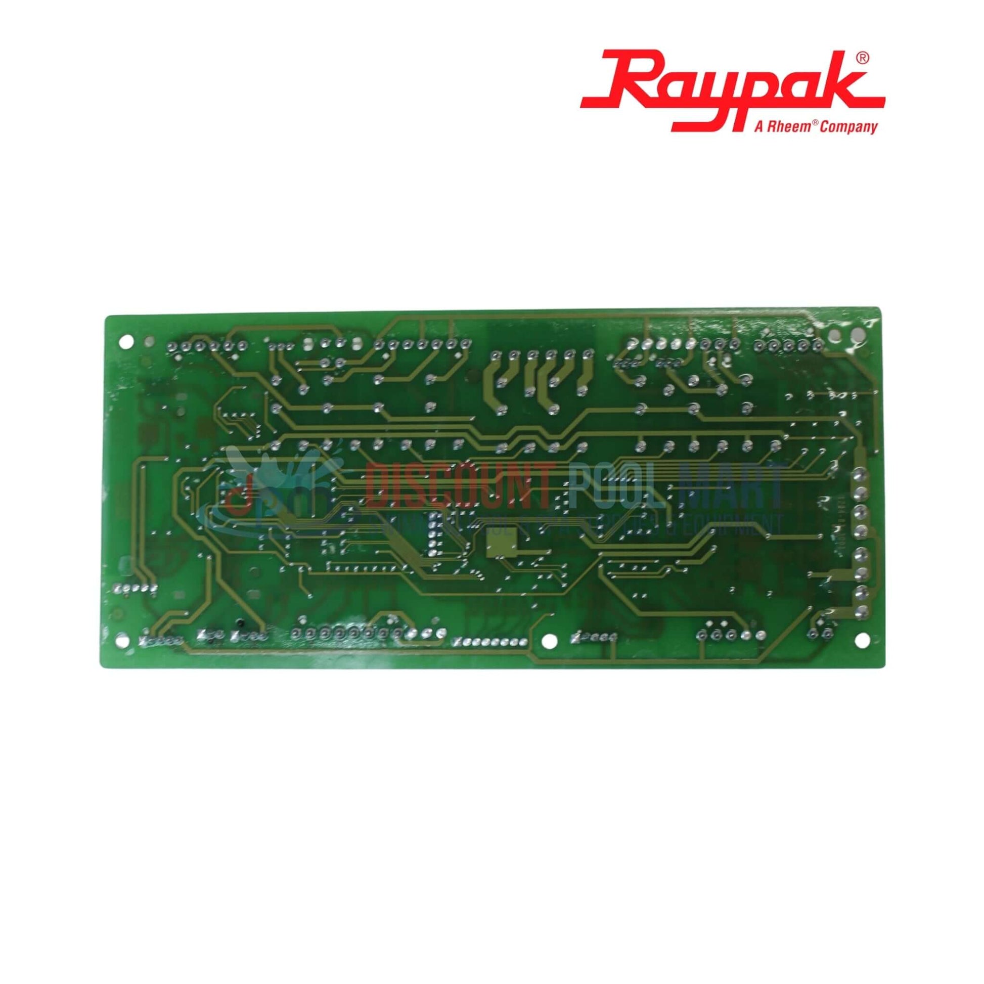 Raypak Crosswind V Digital Control Board 100-10000389 with green circuit board design, from Discount Pool Mart, DPM for pool supplies.