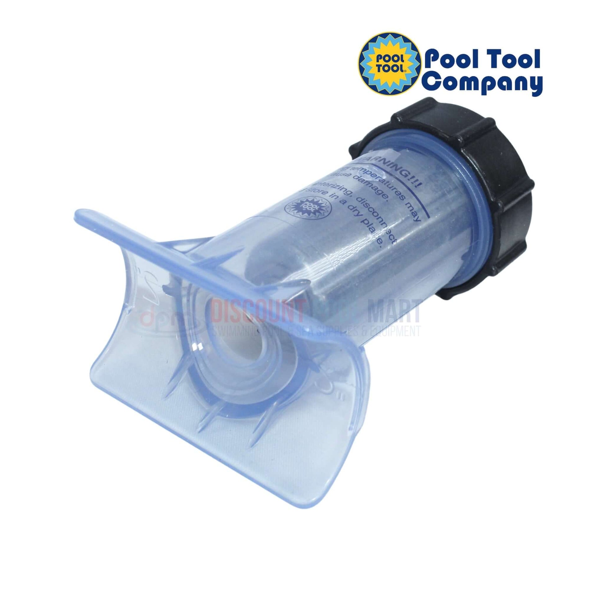 104C-2 | Pool Tool Inline Anti Electrolysis Corrosion Zinc Anode by Discount Pool Mart, showing an angled view in blue with black cap.