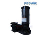 Black Pooline Cartridge Filter & 0.75 HP Pump, SKU 11512, shown at angle for pool supplies, from Discount Pool Mart.
