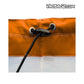 Close-up of the VacBagz 1509-30 | VacBagz Power Vacuum 65 Micron Bag | 30" | Orange with drawstring and grommet detail for pool supplies.