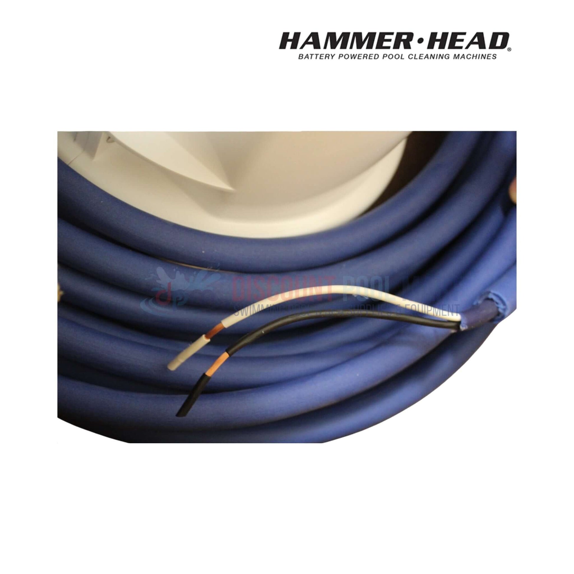 HammerHead 21" Vacuum Head 60' Cord | HH1310-60 close-up showing blue power cord for pool cleaning, from Discount Pool Mart.