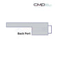 Back port diagram for 25577-180-000 | CMP Natural Wonders 18" x 6" Lip White Waterfall from Discount Pool Mart.