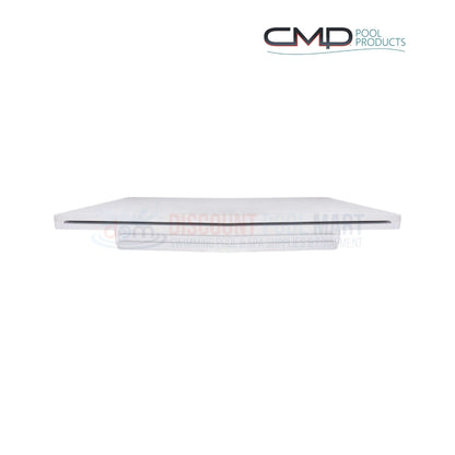 CMP Natural Wonders 72" x 6" Lip White Waterfall 25577-630-000, top view, UV-resistant, pool feature at Discount Pool Mart.