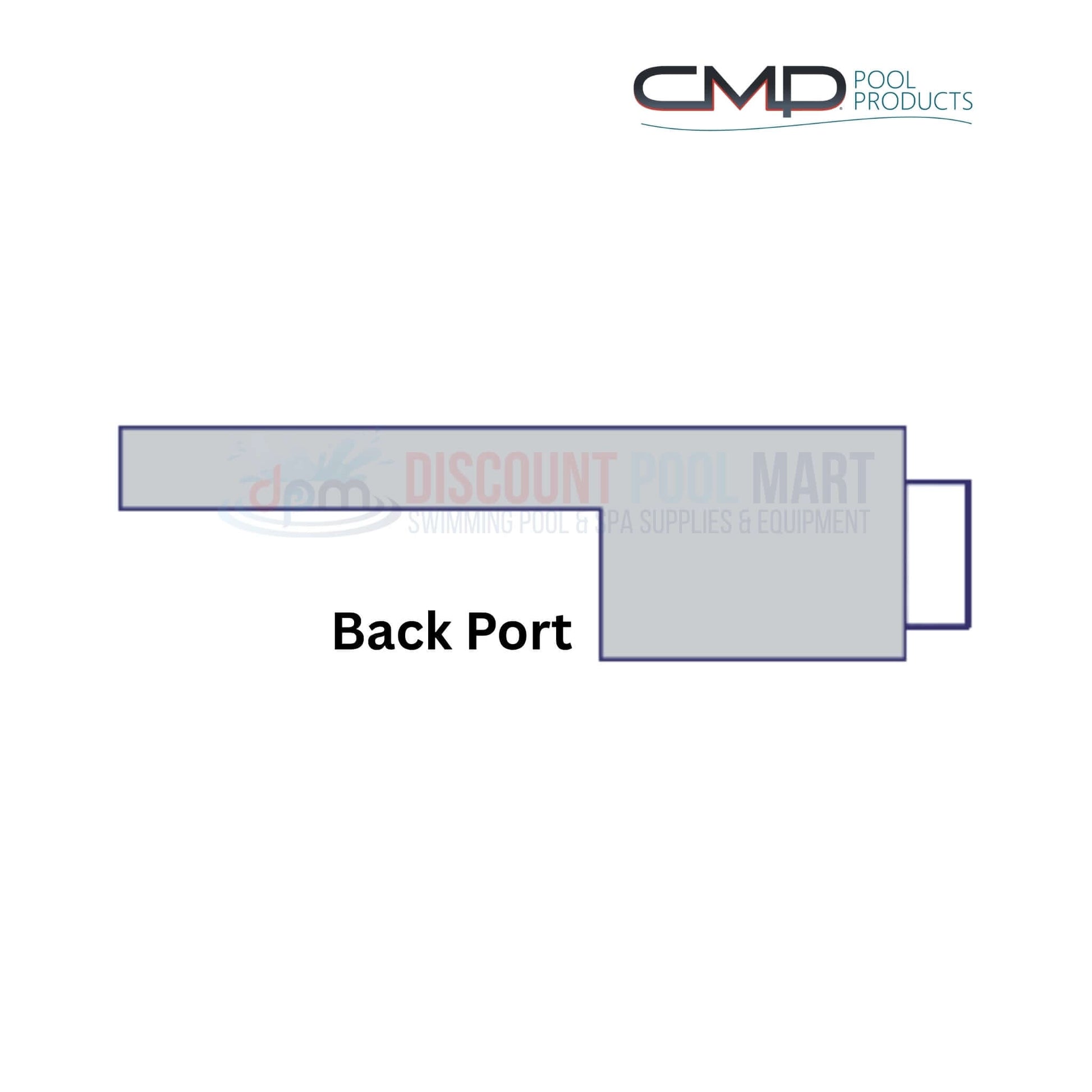 Back port design for CMP Natural Wonders 72" x 6" Lip White Waterfall 25577-630-000 for pool supplies from Discount Pool Mart.