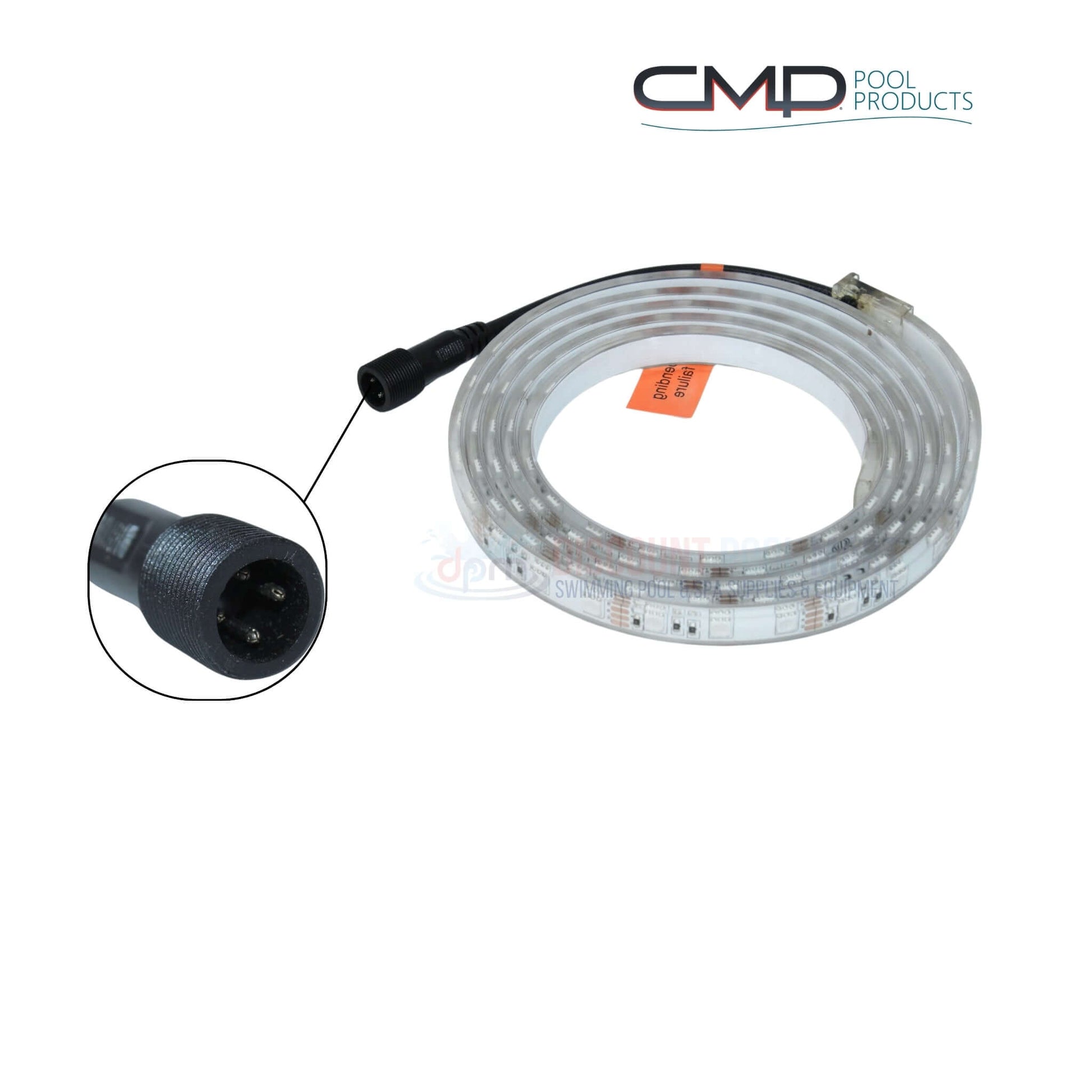 CMP Brilliant Wonders 24" LED Waterfall Light Strip 25677-230-950 with clear tubing for pool applications by Discount Pool Mart.