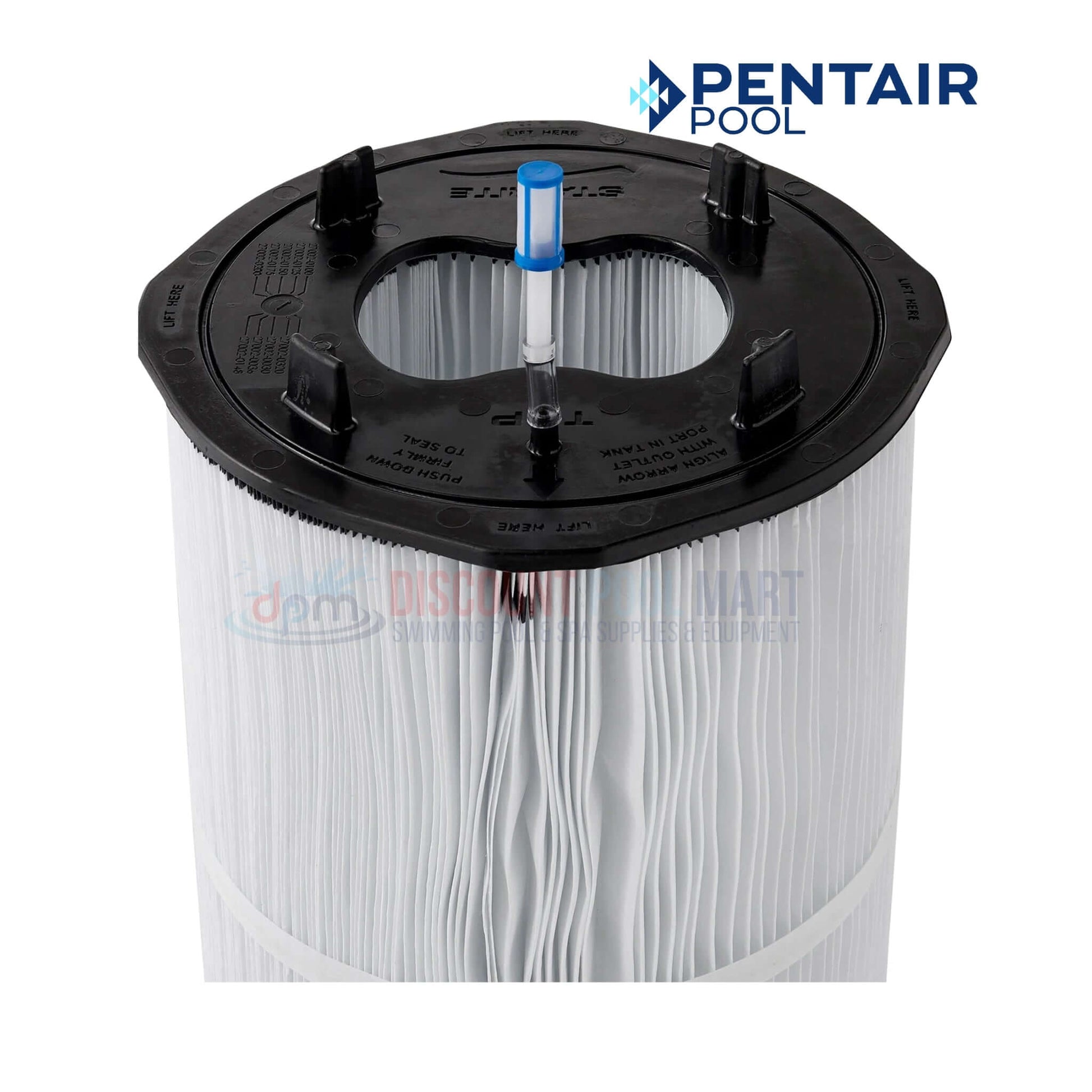 Pentair Sta-Rite 27002-0100S Filter Module Cartridge showing pleated media, height 18-1/4", diameter 13", from Discount Pool Mart.