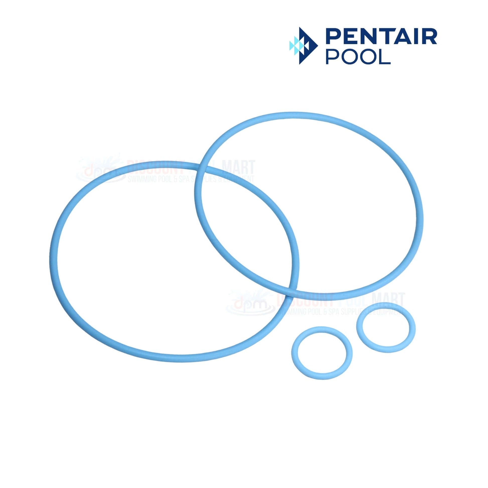 Pentair 270514Z | Pentair Backwash Valve Rebuild Kit Fir FullFloXF showing two O-rings and two small O-rings, blue color.