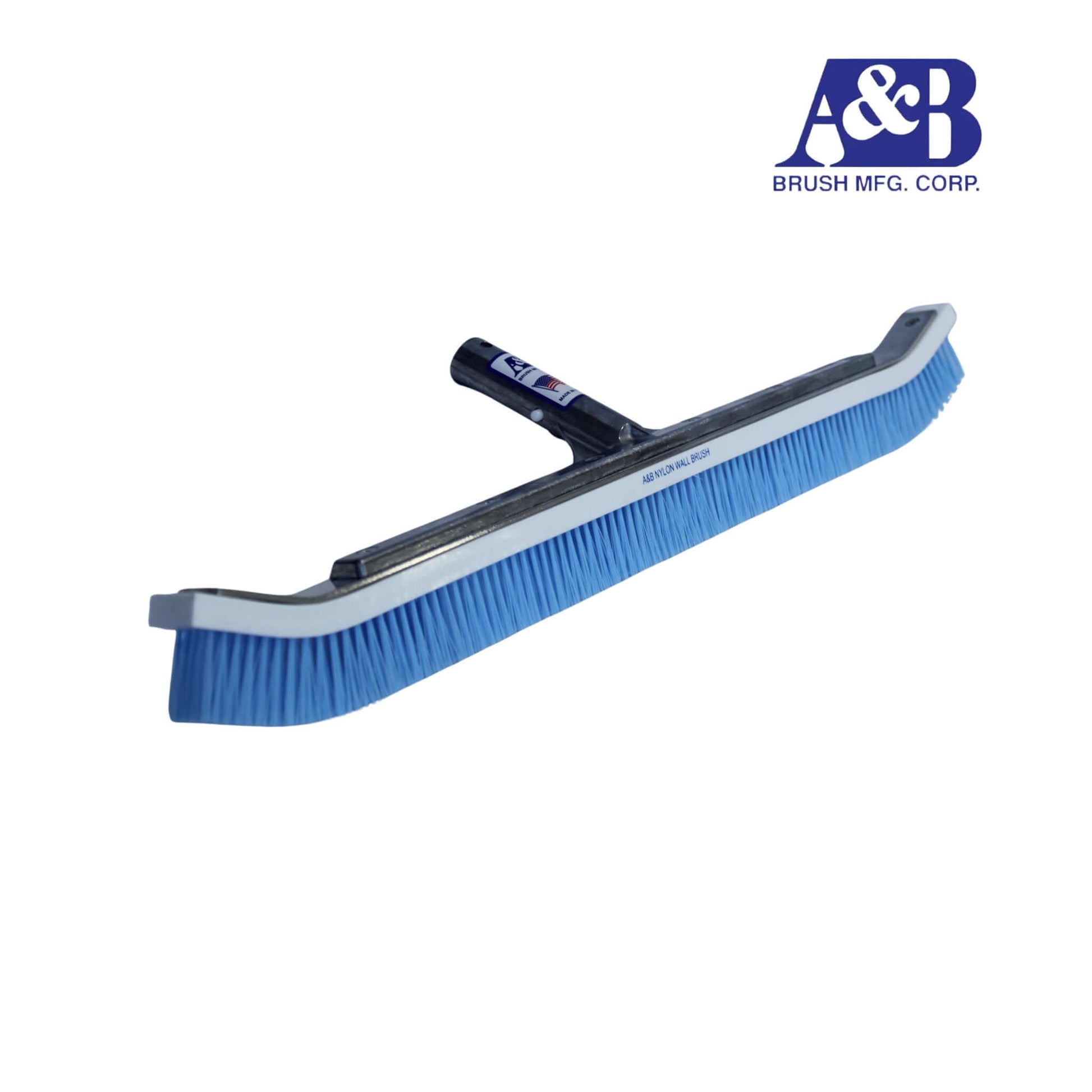 3020 | A&B 24" Commercial Wide Nylon Blue Brush with vibrant blue bristles, ideal for pool cleaning, available at Discount Pool Mart.