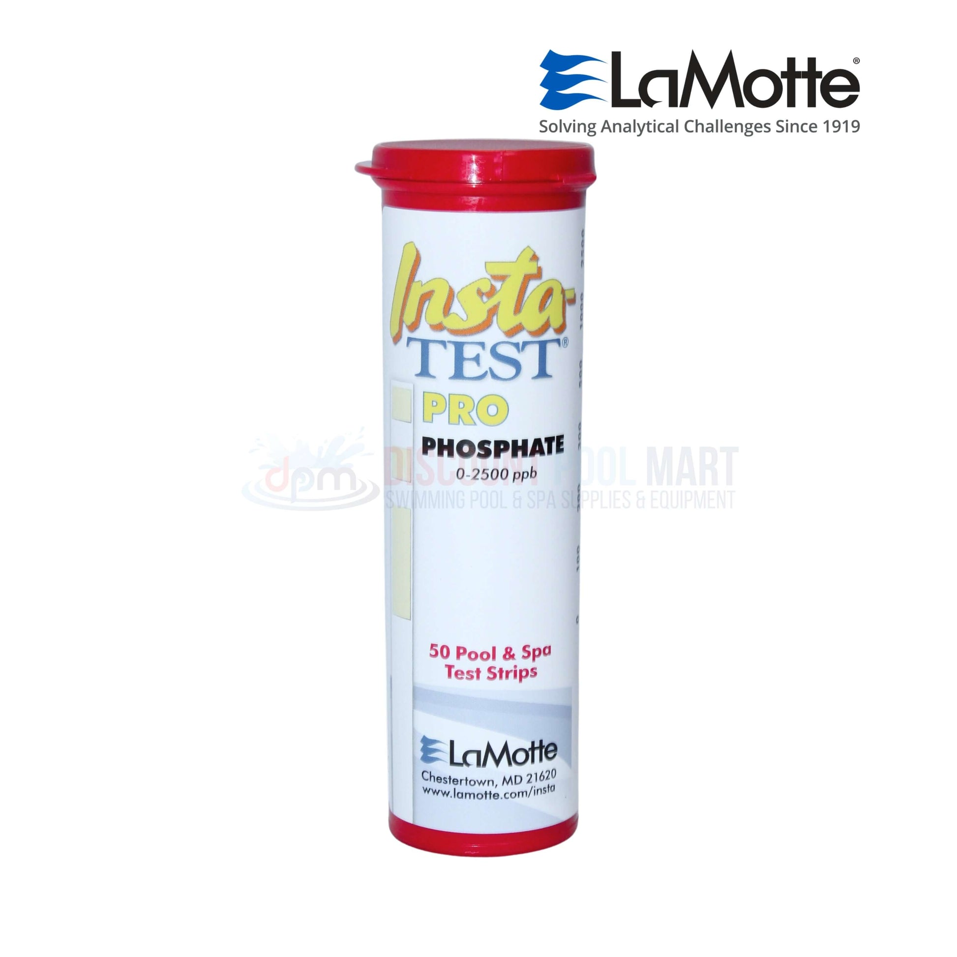 LaMotte Insta-TEST PRO Phosphate Test Strips 3021-H-6, 50-count container for pool maintenance by Discount Pool Mart.
