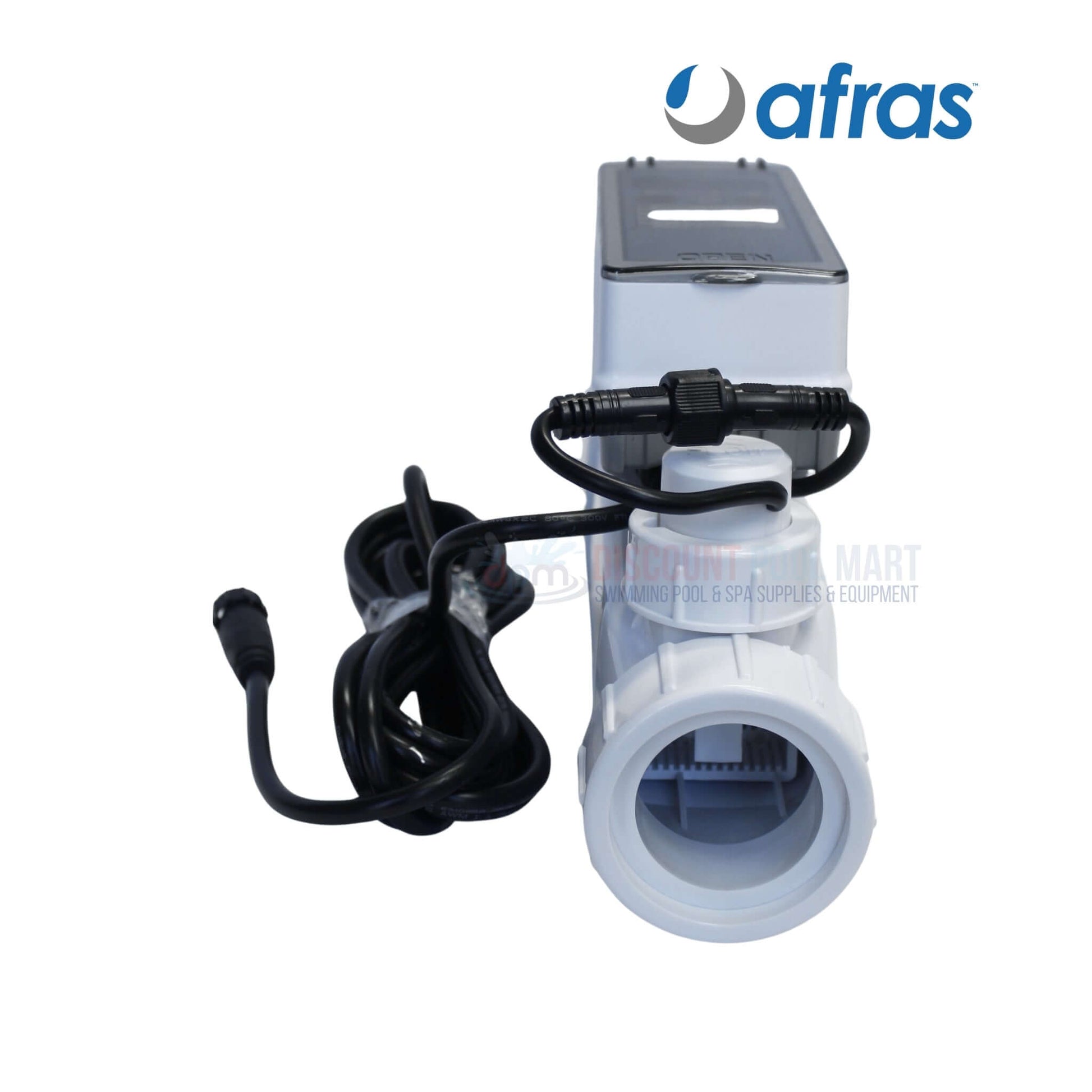 Afras 31400S | Afras 40K IRCF40 Salt Cell Chlorinator | Pentair 520555 IC40 Replacement with wire, top view. Discount Pool Mart.