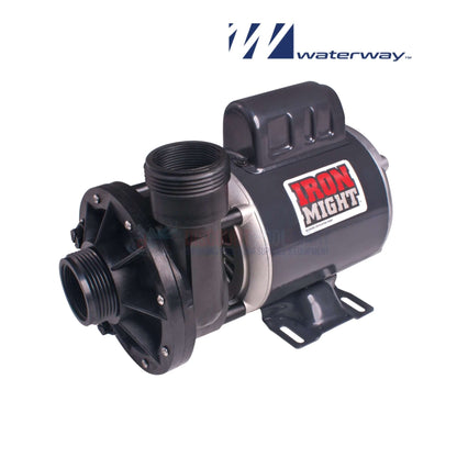 3410030-1E | Waterway Iron Might Spa/Pond Pump 1/15HP in black with side discharge for pool supplies at Discount Pool Mart.