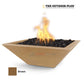 The Outdoor Plus Maya Fire Bowl in brown color, handcrafted GFRC concrete. SKU: DPM-12345. Ideal for outdoor decor.