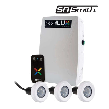 S.R. Smith PoolLux Plus Lighting Control System with wireless remote and three lights, SKU 3TR-PLX-PL60, Discount Pool Mart DPM.