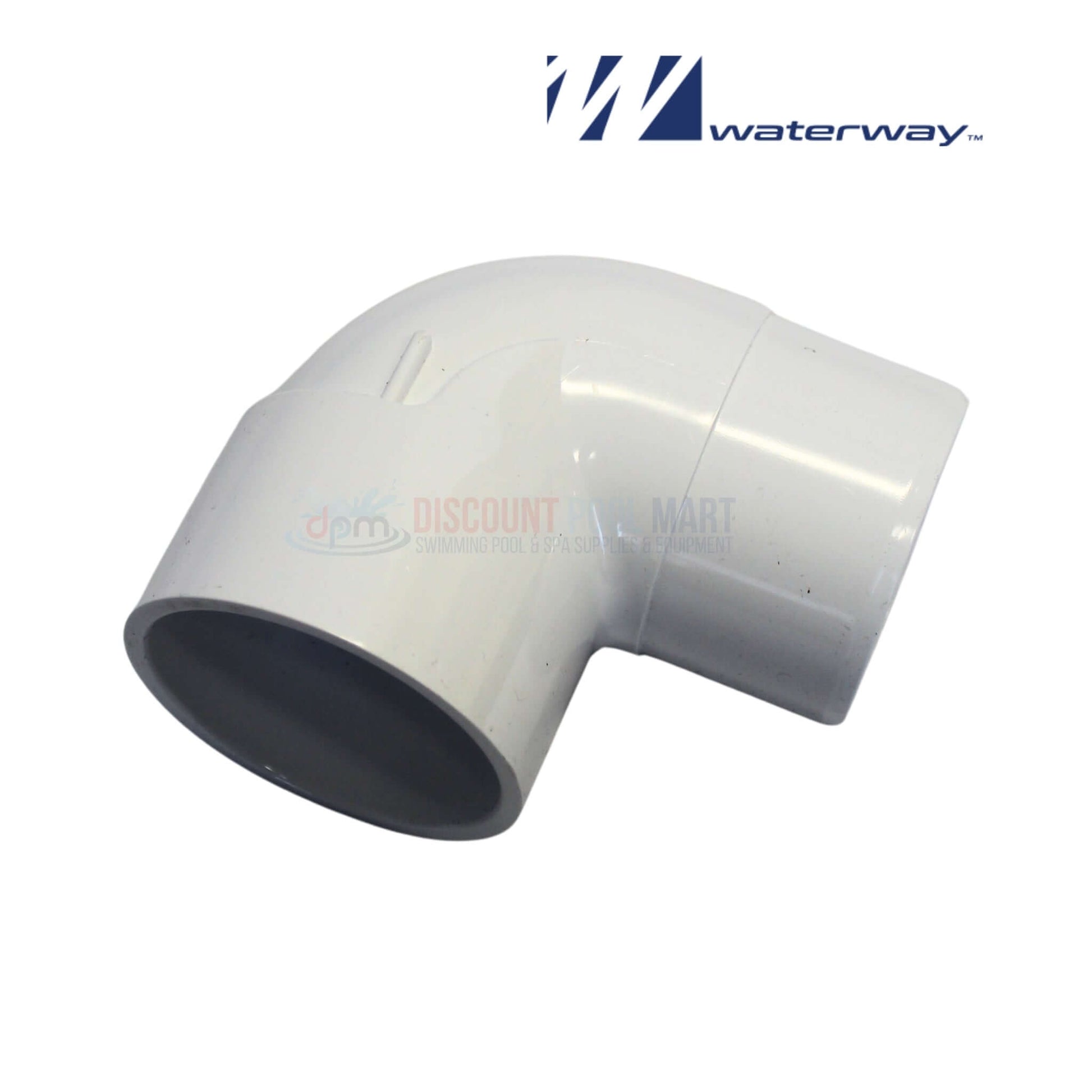 Waterway 411-5080 | Waterway 90 Degree Street Elbow 2" x 2" in white, PVC fitting for pool supplies by Discount Pool Mart.