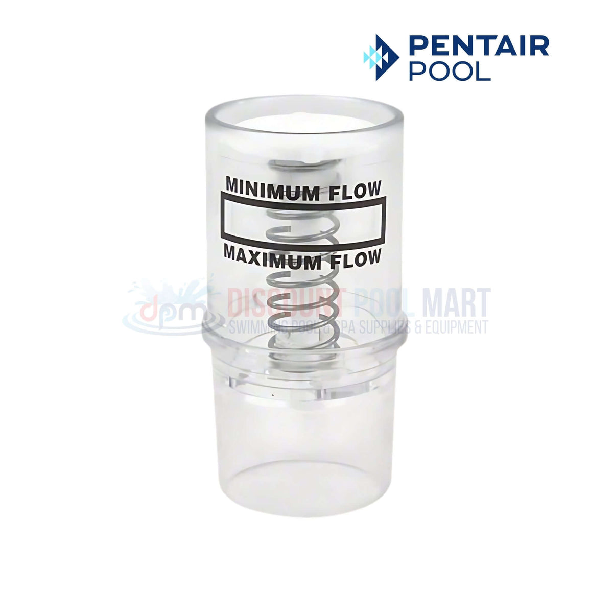 Pentair Cleaner Flow Gauge 41200-0212, clear plastic flow meter, water flow indicator for pool cleaners, Discount Pool Mart.