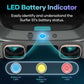 LED battery indicator for Aiper Surfer S1 Cordless Robotic Pool Skimmer, easily assess battery status. SKU: DPM.