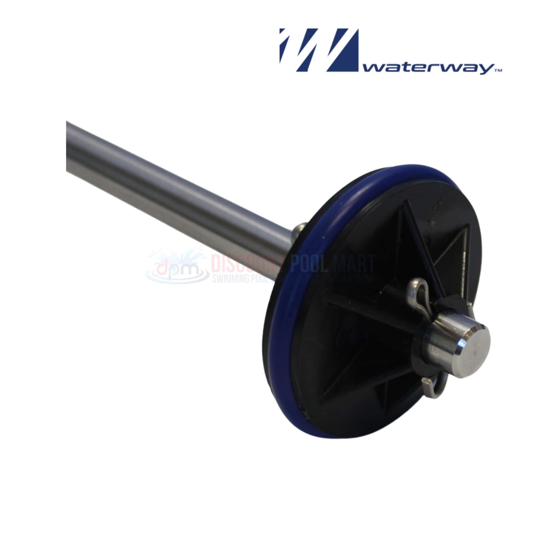 500-1600 | Waterway Slide Valve Piston Shaft from Discount Pool Mart, showing stainless steel core and rubber seal design.