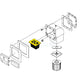 Diagram of Waterway Skim Filter Basket 519-4030 from Discount Pool Mart (DPM) showing parts and assembly.