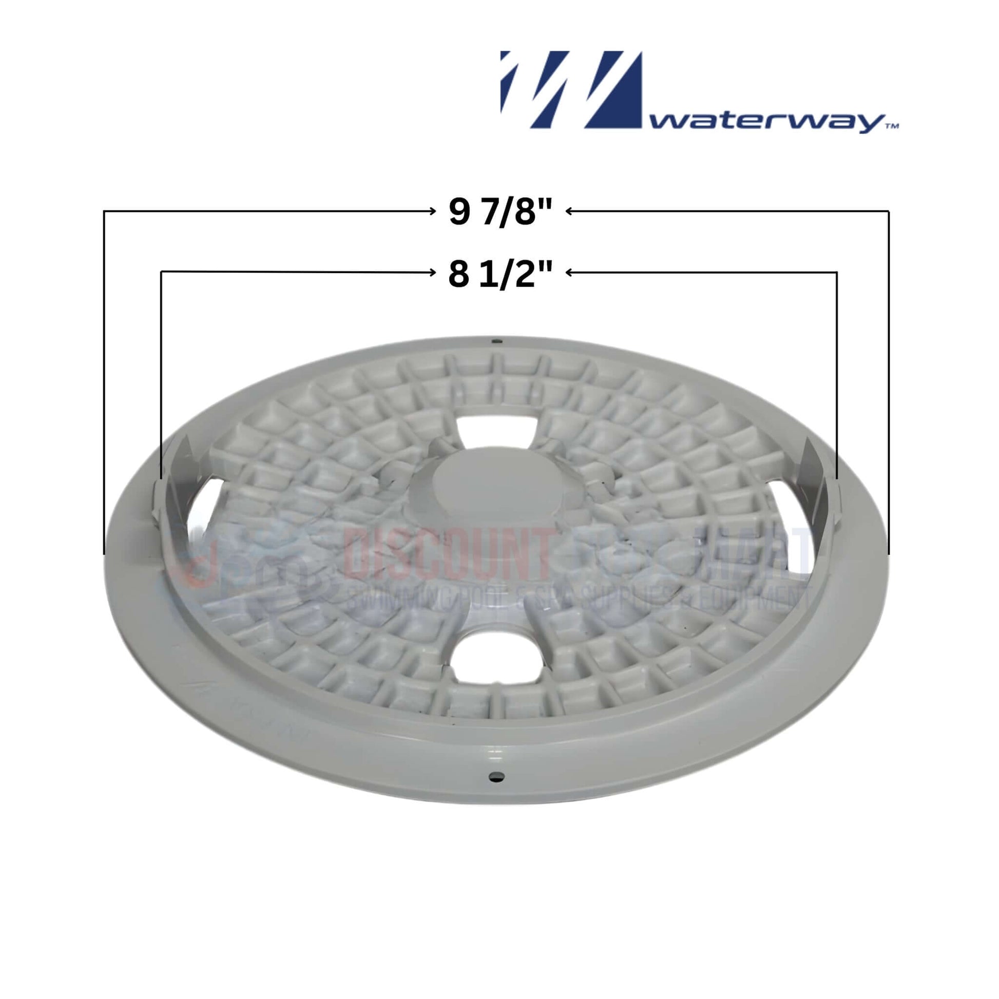 540-6477WW | Waterway Lid For Renegade Skimmers | Gray, 9-inch round skimmer lid for pool supplies by Discount Pool Mart.