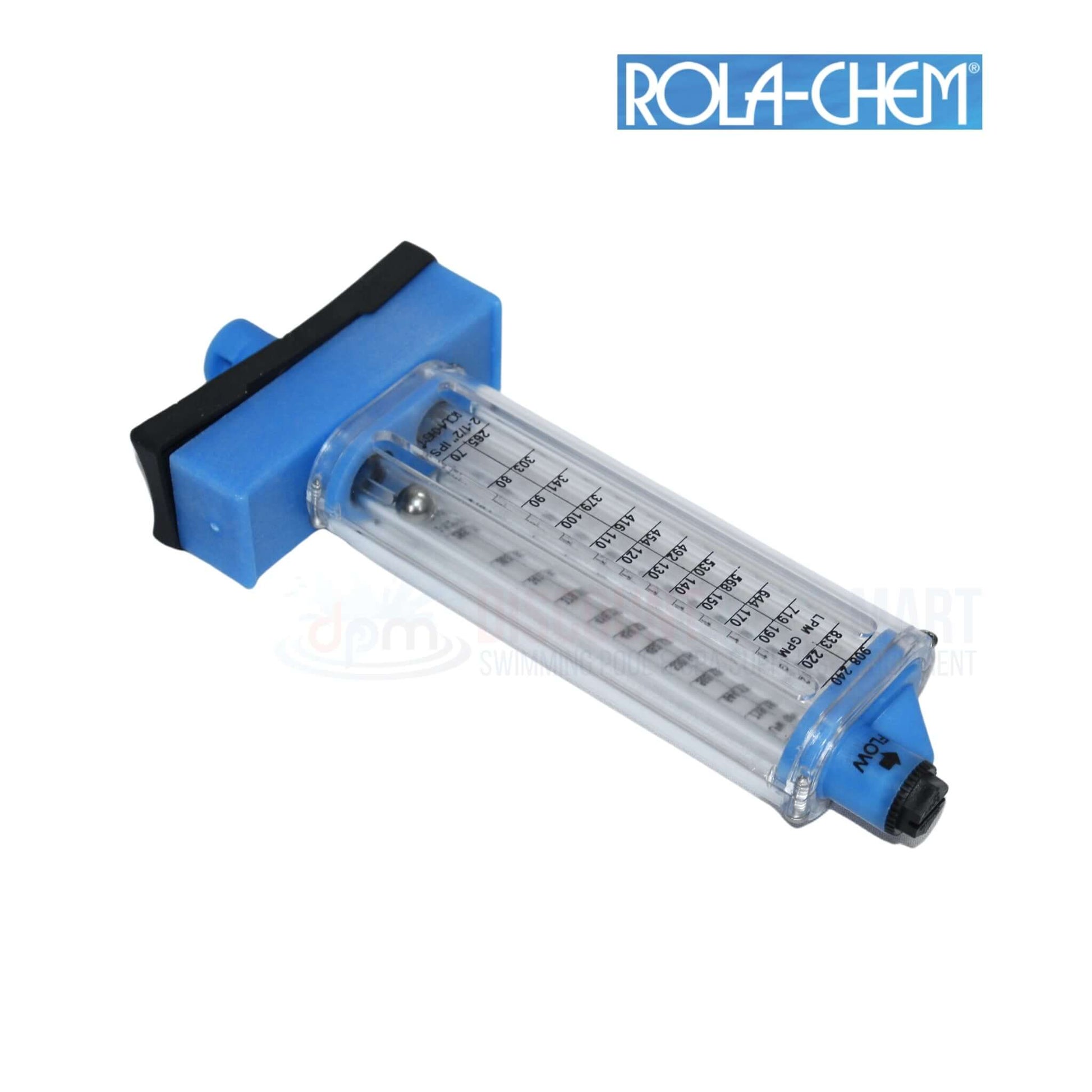 Rola-Chem Top-Mount Flowmeter for PVC systems, precision readings, 2.5 in, DPM 570361T.