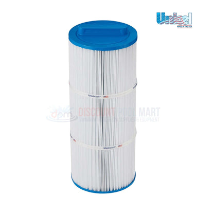 5CH-352 | Unicel Cartridge For Marquis Spas | 35 Sq. Ft. with blue top, showcasing pleated design for efficient filtration. Discount Pool Mart.