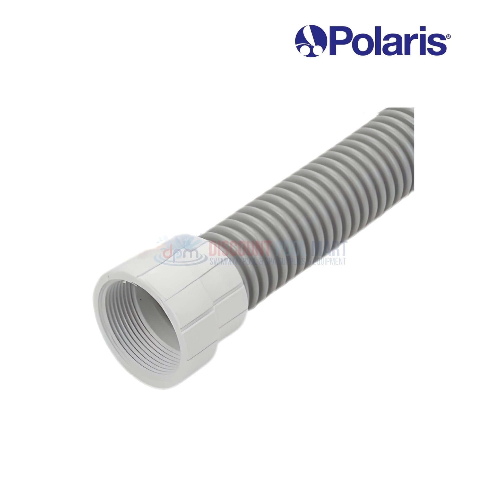 6-114-00 | Polaris 165 Cleaner 10' Sweep Hose showing gray flexible hose end for efficient pool cleaning at Discount Pool Mart.
