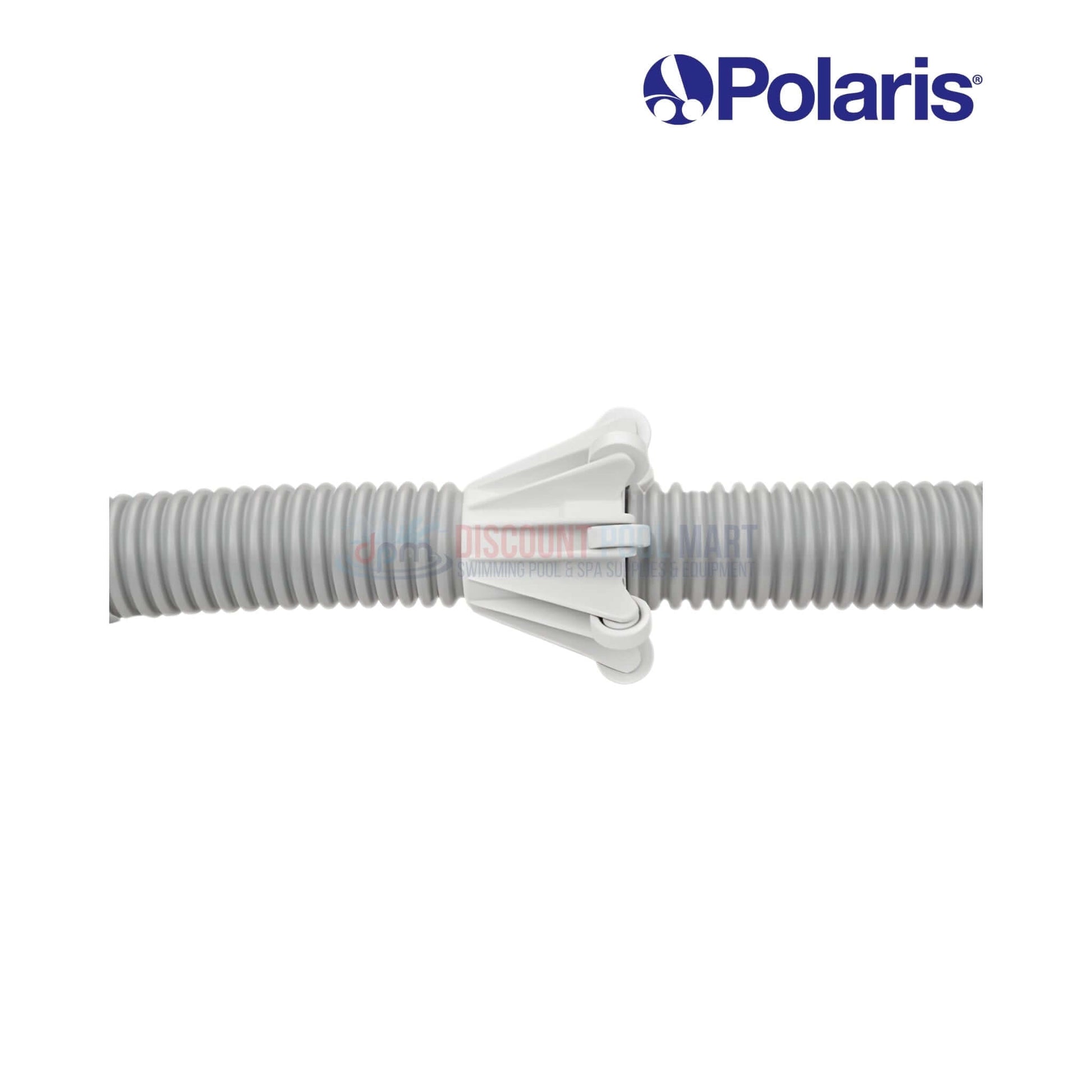6-114-00 | Polaris 165 Cleaner 10' Sweep Hose, gray flexible hose with connector, ideal for pool cleaning by Discount Pool Mart.