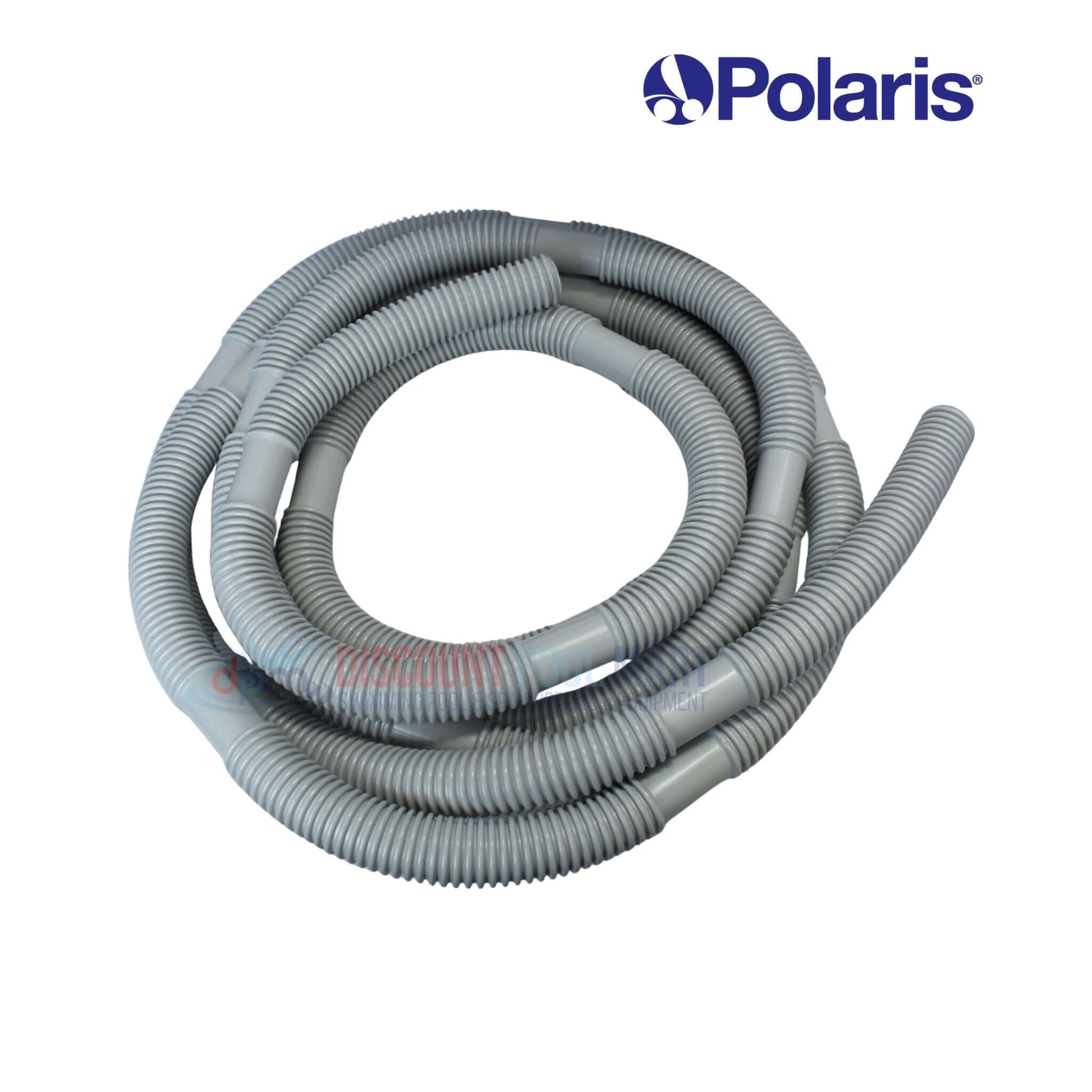 6-225-00 | Polaris 165 & 65 Cleaner 24' Float Hose coiled, gray, durable for pool use, from Discount Pool Mart.
