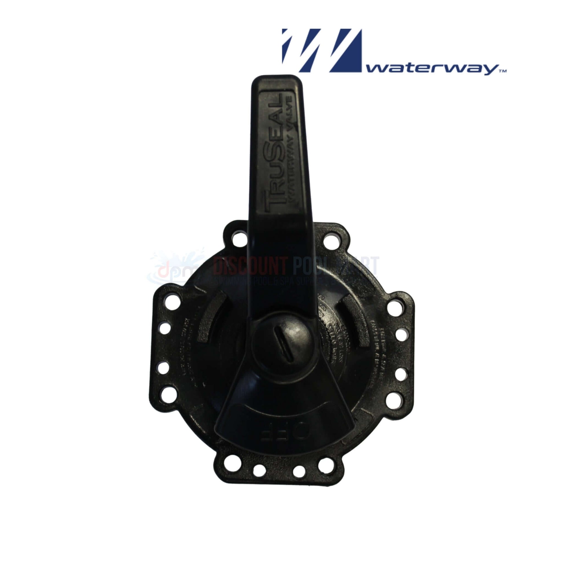 600-7160 | Waterway TruSeal Valve Diverter from Discount Pool Mart, showing durable black PVC construction for spas and pools.