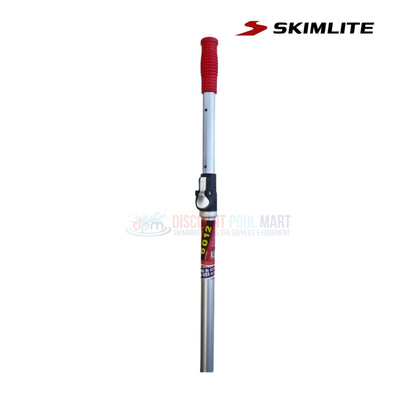 6012 | Skimlite SnapLite Telescopic Pole 6'-12' with Button Lock, shown with red handle, ideal for pool maintenance - Discount Pool Mart.